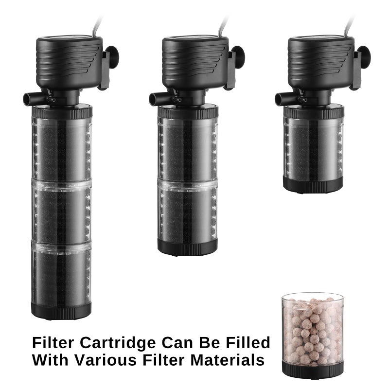 SainSmart XpertMatic 3 Stages 475 GPH Aquarium Filter for Up to 120 Gallon Fish Tank, Modern Style, Black ABS Material, Aquarium Filter, Pond Filter - Image 5